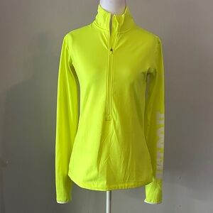 Nike Women's Bright Yellow Quarter-Zip Jacket